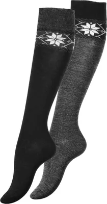 Produktbild von Yenita® 2 Paar Damen Winter-Kniestrümpfe 39-42