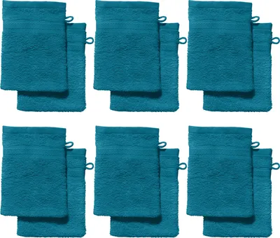 Produktbild von REDBEST Waschhandschuh Chicago" 12er-Pack petrol 15x21 cm"