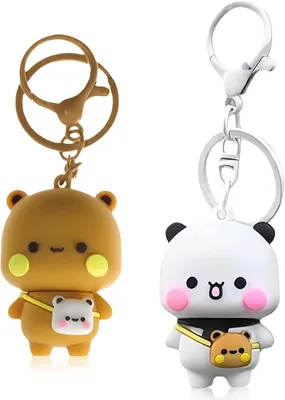 Productafbeelding van Sleutelhanger, cartoonpanda, 2 stuks, voor kinderen