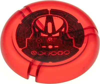 Produktbild von 1x Lego Bionicle Schiebe Disk transparent rot Toa Metru Huna Mask 32171pb063
