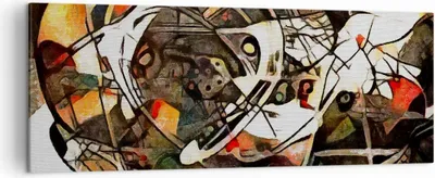 Produktbild von Bild auf Leinwand - Leinwandbild - Abstraktion modern - 140x50cm - Wand Bild - Wanddeko - Leinwanddruck - Bilder - Kunstdruck - Wanddekoration - Leinwand bilder - Wandkunst - AB140x50-3452