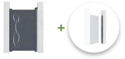 Produktbild von Gartentür 1m LIFE H.160cm + Öffnungsumkehrsatz