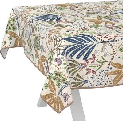 Produktbild von Tischdecke wasserabweisend abwaschbar Bunt 180x100cm Band Bohemian Style Ethno Wachstuch Gartentischdecke