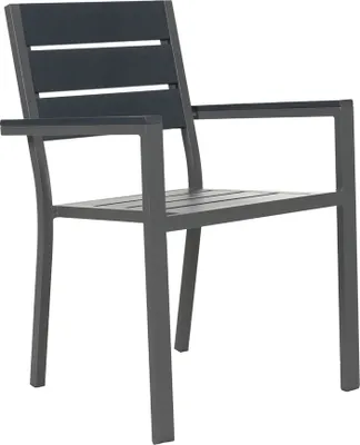 Produktbild von HOME DELUXE - stapelbarer Gartenstuhl MADERA - BxTxH: 56,6 x 57,5 x 85 cm - Stückzahl: 4 - Gestell: anthrazit, Sitzfläche: hellgrau I Campingstuhl Balkonstuhl Terrassenstuhl