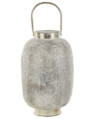 Obrázok produktu pre BELIANI Lampáš zlatý kovový 40 cm so skleneným držiakom na sviečku orientálny dizajn boho štýl