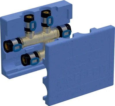 Produktbild von Geberit GE FlowFit Kreuzungs-T-Stück, SiBr, d20, 16, 16mm, mit Dämmbox, 1 Stk.