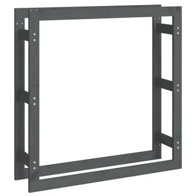 Immagine prodotto di vidaXL Porta legna grigio 100x25x100 cm in legno di pino massiccio
