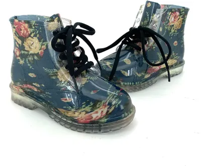 Produktbild von Kinder Gummistiefel Schnürboots Mädchen Herbst Stiefeletten Stiefel Boots Typ880 Rosen 31