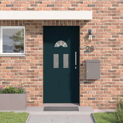 Zdjęcie produktu dla Drzwi Frontowe antracytowy 98 x 198 cm PVC