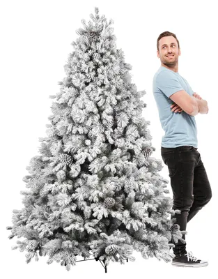Produktbild von Luna - Weihnachtsbaum mit Schnee und Tannenzapfen aus PE PVC PP ø142x210H cm, 2155 Zweige