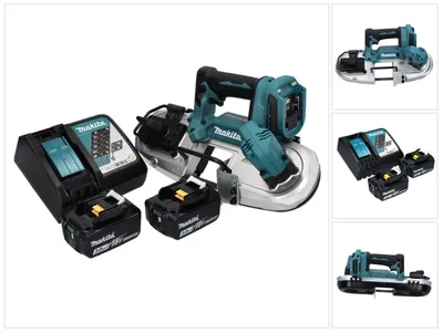 Immagine prodotto di Sega a nastro a batteria senza spazzole Makita DPB 183 RF 18 V 66 mm + 2x batterie 3,0 Ah + caricabatterie