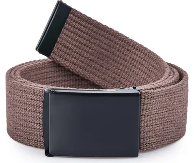 Produktbild von Ladeheid Herren Gürtel Stoffgürtel P10(Braun-Schwarz, 120 cm (Gesamtlänge 130 cm))