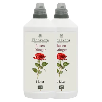 Produktbild von Floravera Premium Rosen Flüssigdünger 2 x 1 Liter Rosendünger Dünger