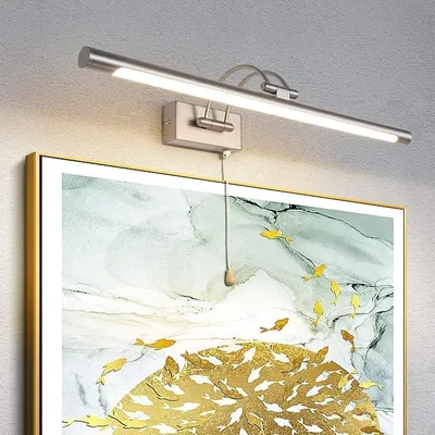 Productafbeelding van LED-badkamerspiegelverlichting, wandlamp, decoratieve lamp, nachtkastlamp met verstelbare lampkop, schakelaar, wandlamp, verlichting, 60 cm, 12W, IP44, wandverlichting, leeslampen