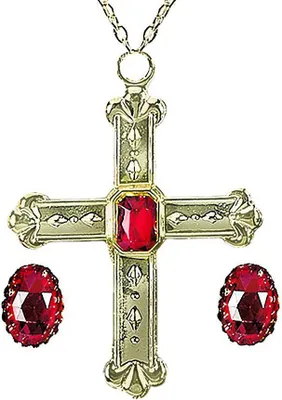 Image de Cardinal Set | Collier avec croix et 2 anneaux