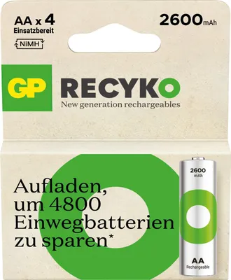 Obrázek produktu pro GP GPRCK260AA129C4 4 GP Akkus ReCyko+ Mignon AA 2.600 mAh