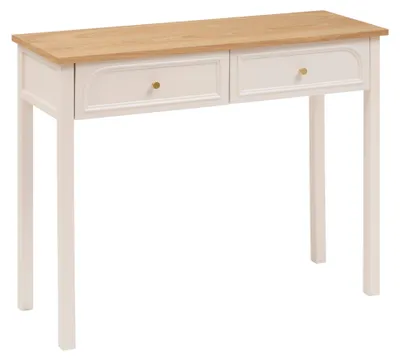 Zdjęcie produktu dla Konsola z 2 szufladami MODEA, 100 x 35 x 80 cm, beżowa
