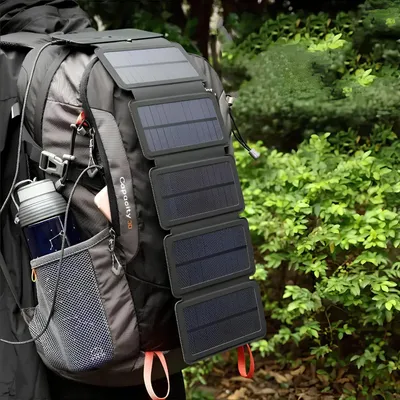 Produktbild von Solar-Reise-Ladegerät tragbares Solarpanel 10W, 5V/1A