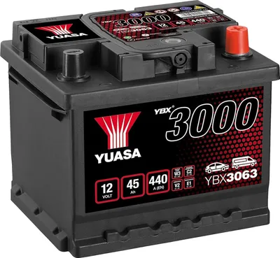 Produktbild von YUASA YBX3063 Starterbatterie 12 V 45 Ah 500 A (EN)