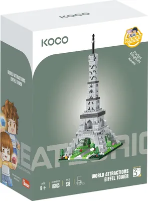 Zdjęcie produktu dla Klocki KOCO Wieża Eiffla 538 elementów