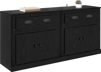 Immagine prodotto di vidaXL Credenze 2 pezzi look rovere nero 70 x 35,5 x 67,5 cm