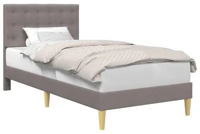 Immagine prodotto di vidaXL Struttura letto con testiera in tessuto taupe 90 x 200 cm