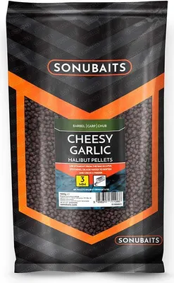 Produktbild von Sonubaits Cheesy Garlic Halibut Pellets - 3mm
