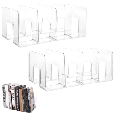 Produktbild von Solidchoice – Bücherstütze, transparent – Bücherhalter – Zeitschriftenständer – Acryl-Organizer – Ablage für Handtaschen – Stabile Konstruktion – Bücherorganizer