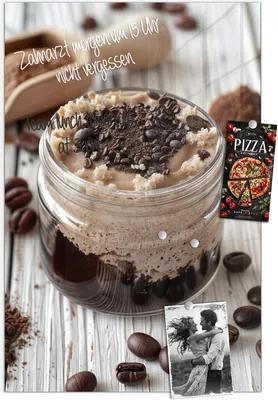 Produktbild von Magnettafel 60x90cm Pinnwand Whiteboard beschreibbar - Kaffeedessert Glas