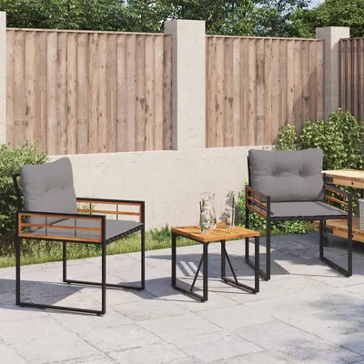 Immagine prodotto di Maison Exclusive - Set di mobili da giardino, 3 pezzi, grigio chiaro