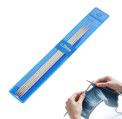 Produktbild von Edelstahl Stricknadeln Nadelspiel 2,25 mm 15 cm 5 Stück