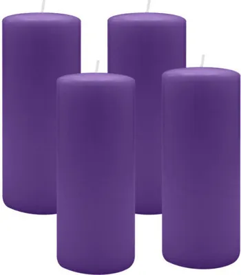 Produktbild von 4er Set Adventskranzkerzen Lila Ø 50 x 200 mm