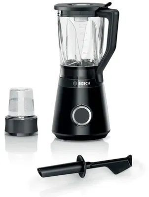 Obrázek produktu pro Mixér Bosch MMB6176B Series 4, VitaPower mixér, 1200 W, skleněná nádoba ThermoSafe 1,5 l, příslušenství na mletí, dvě rychlostní stupně a funkce pulsu, nože z nerezové oceli ProEdge vyrobené v Solingenu
