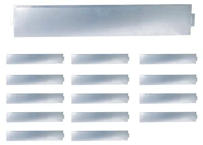Gazonrand-Set, 15 Stück, 18x100 cm, Stahl, silber