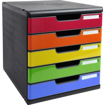 Immagine prodotto di EXACOMPTA 301798D Cassettiera EXACOMPTA MODULO A4, 5 cassetti, arlecchino