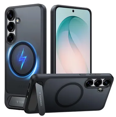 Zdjęcie produktu dla Torras - Pstand Etui ze stojakiem do Samsung Galaxy S26 Plus - czarne