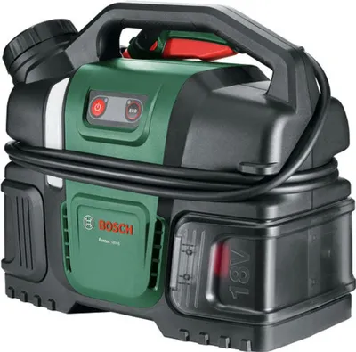 A Bosch cordless outdoor cleaning device with a handle and controls.