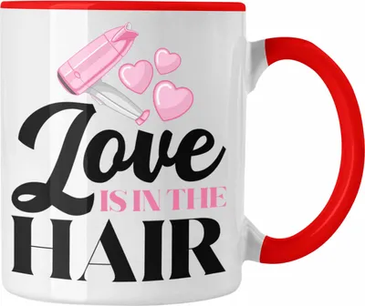 Produktbild von Trendation - Friseurin Tasse Geschenk Zubehör Geschenkidee Friseursaloneröffnung Frisörin Tassen Kaffeetasse Spruch Friseur (Rot)