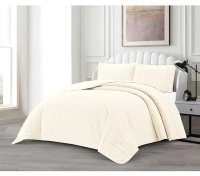 Produktbild von Lavella Bettdecken-Set 3-teilig Creme 240 x 250 cm mit Kissenbezügen 60 x 70 cm