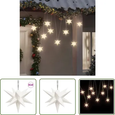 Produktbild von The Living Store LED-Weihnachtsstern mit 10 LEDs Weiß 10 cm
