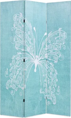 Produktbild von Raumteiler klappbar 120 x 170 cm Schmetterling Blau