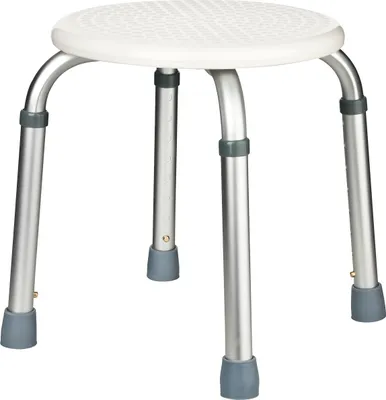 Produktbild von Runder Duschhocker für Senioren, Duschsitz höhenverstellbar, Badhocker