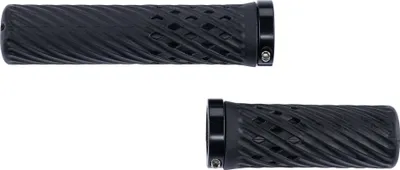 Produktbild von Herrmans 2099-0581 Lenkergriffe Luna Lock 130/90 mm Ø 22 mm, schwarz (1 Paar)