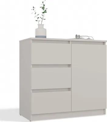 Produktbild von Kommode 1 Tür 3 Schubladen Farbe Kaschmir