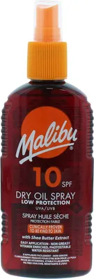 Zdjęcie produktu dla Malibu Dry Oil Spray SPF10 Olejek Brązujący Do Opalania 200ml