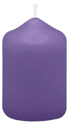 Produktbild von Spitzkopf Stumpen Kerzen Veilchen 6 x Ø 4 cm, 12 Stück