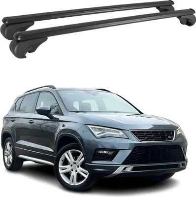 Image de Barres de toit Transversales pour Seat Ateca 2016-2026 Aluminium Noir