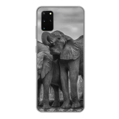 Produktbild von MuchoWow® Handyhülle Schutzhülle Hülle für Samsung Galaxy S20 Plus Elefant - Tiere - Wasser - Schwarz und weiß Silikon Softcase Handy Hülle - Hartschale