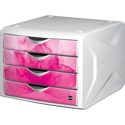Obrázok produktu pre Helit H6129626 - 4 Schublade(n) - Kunststoff - Pink - Weiß - 1 Stück(e) - 262 mm - 330 mm