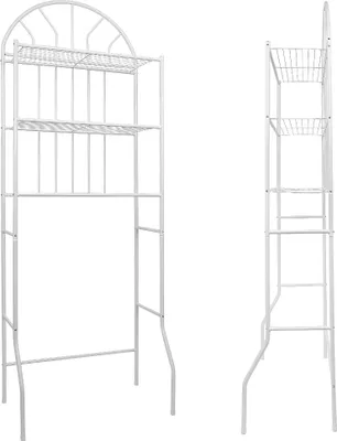 Produktbild von Waschmaschinenregal Badezimmerregal Allzweck Regal Toilettenregal 3 Ablagen 65x34x177cm Weiß